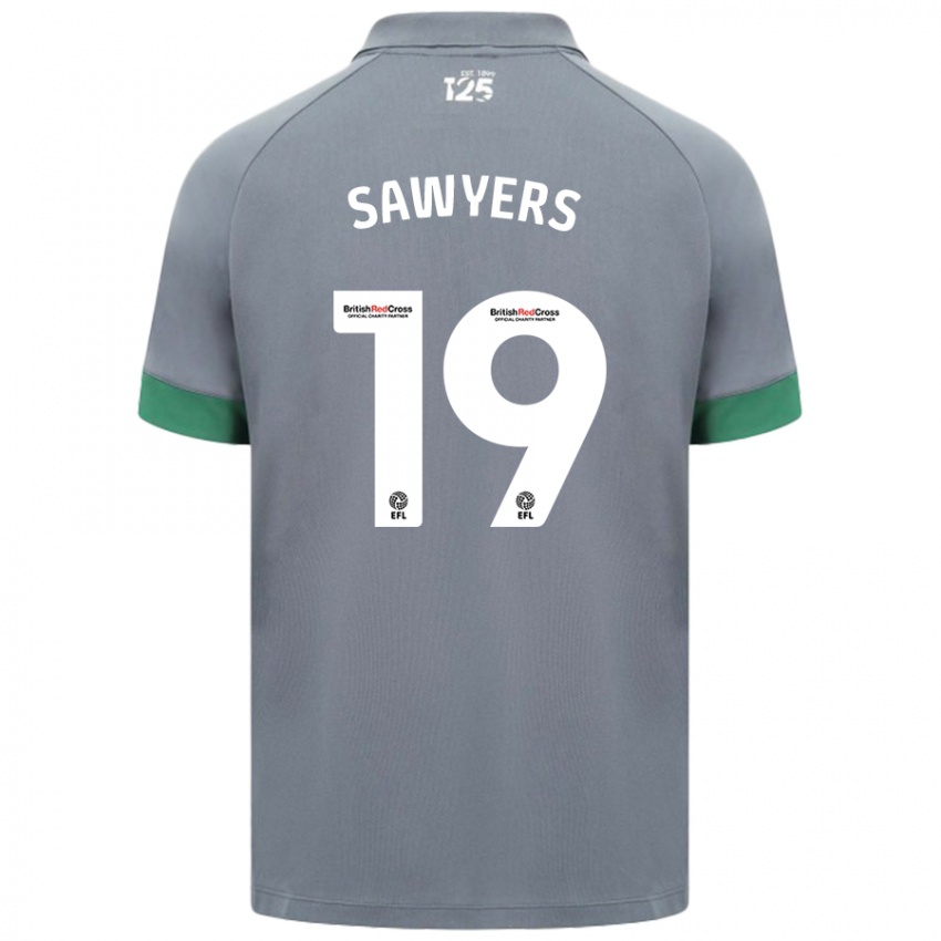 Kinder Romaine Sawyers #19 Dunkelgrau Auswärtstrikot Trikot 2024/25 T-Shirt