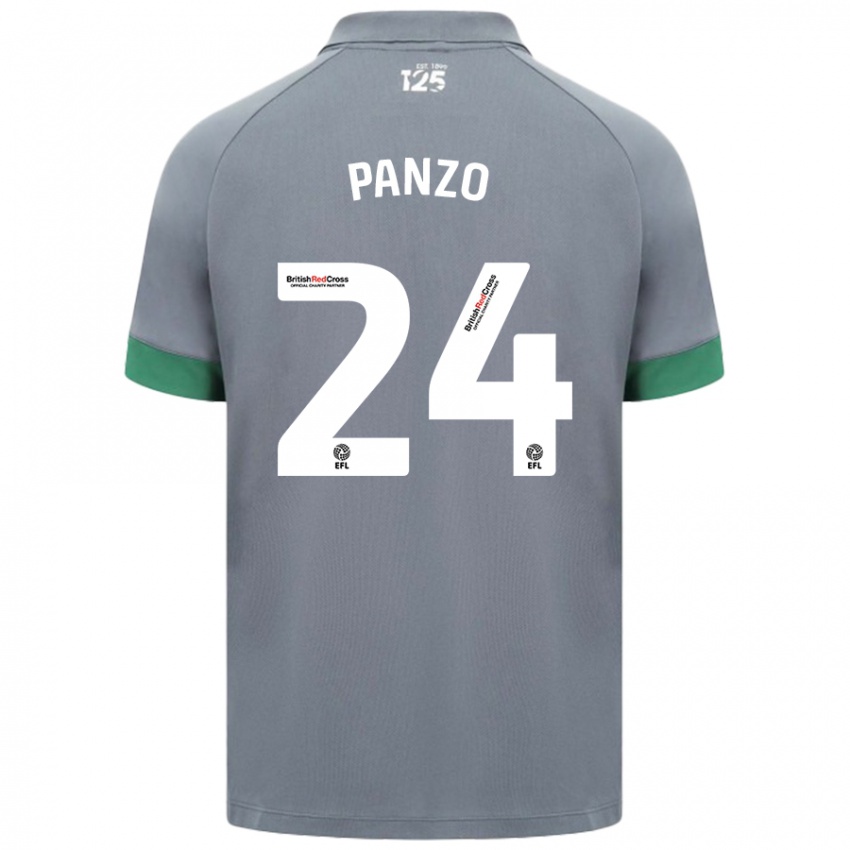 Kinder Jonathan Panzo #24 Dunkelgrau Auswärtstrikot Trikot 2024/25 T-Shirt