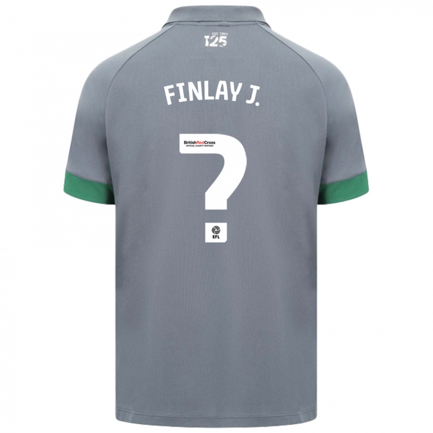 Kinder Finlay Johnson #0 Dunkelgrau Auswärtstrikot Trikot 2024/25 T-Shirt