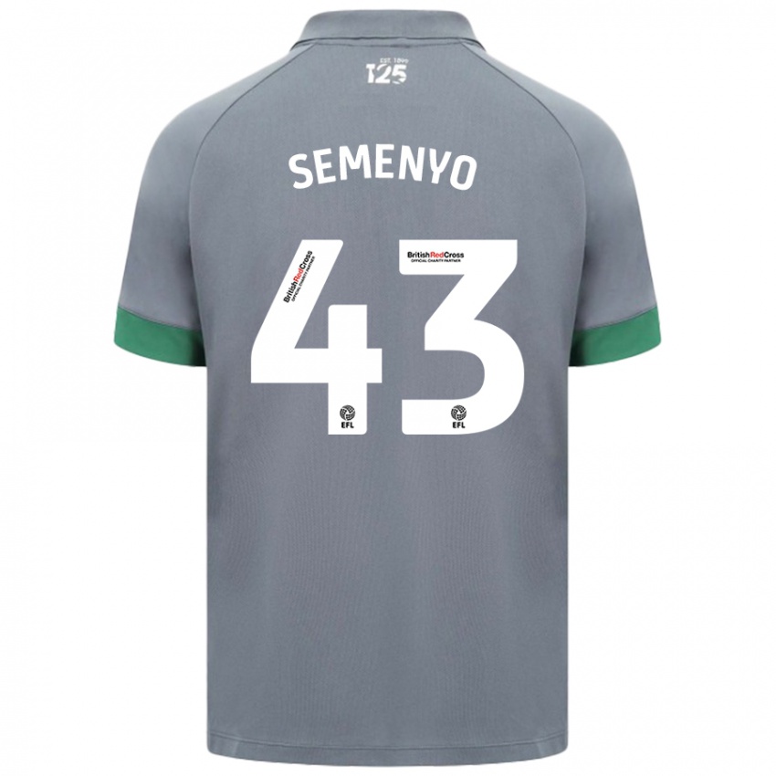 Kinder Jai Semenyo #43 Dunkelgrau Auswärtstrikot Trikot 2024/25 T-Shirt