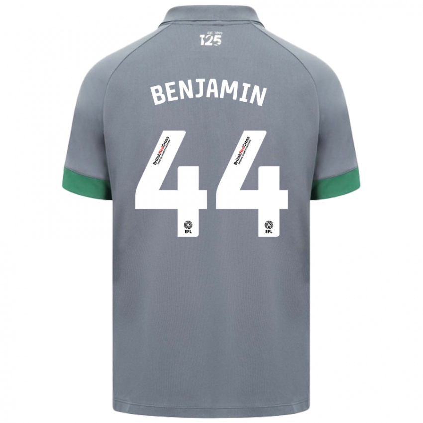 Kinder Xavier Benjamin #44 Dunkelgrau Auswärtstrikot Trikot 2024/25 T-Shirt