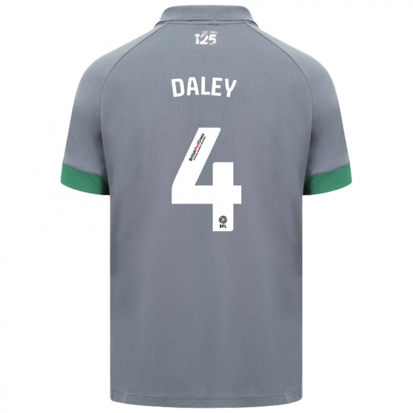 Kinder Hannah Daley #4 Dunkelgrau Auswärtstrikot Trikot 2024/25 T-Shirt