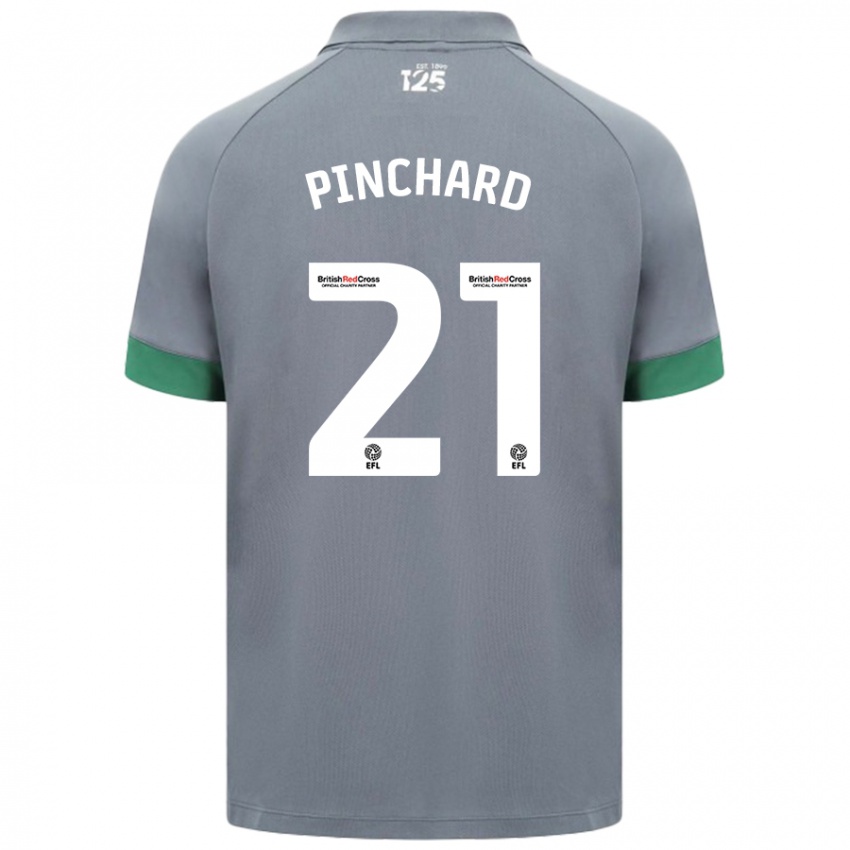 Kinder Cerys Pinchard #21 Dunkelgrau Auswärtstrikot Trikot 2024/25 T-Shirt