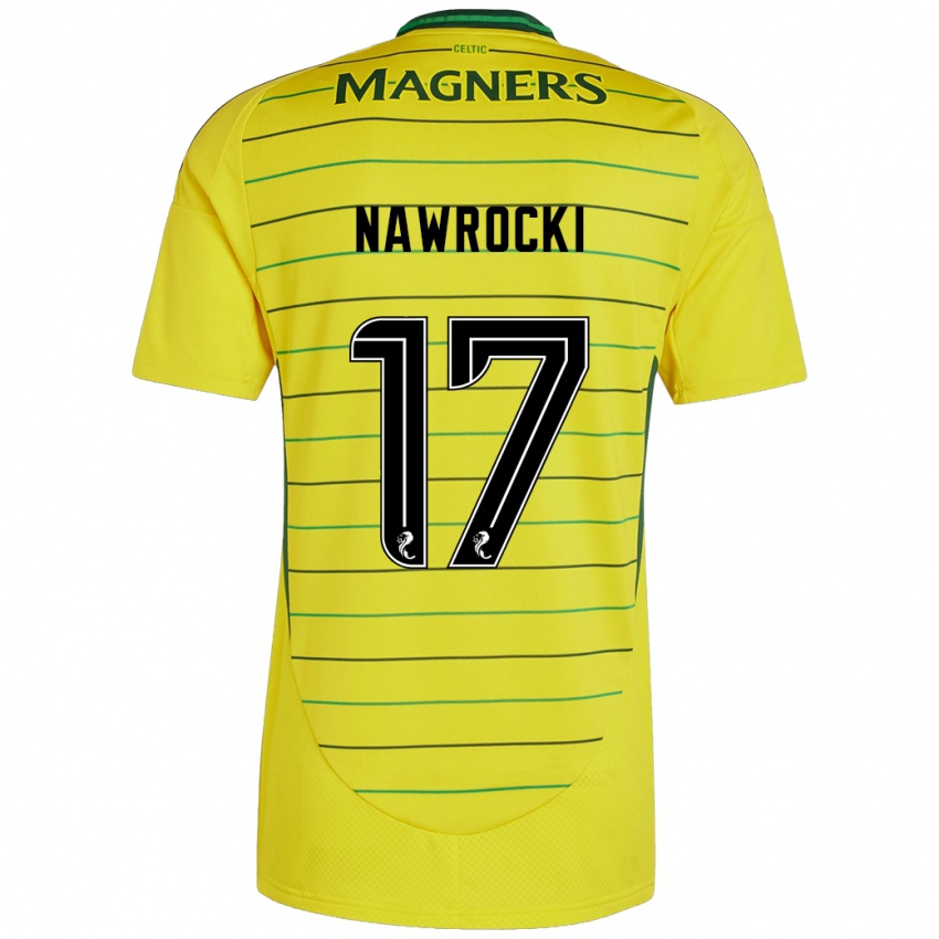 Kinder Maik Nawrocki #17 Gelb Auswärtstrikot Trikot 2024/25 T-Shirt