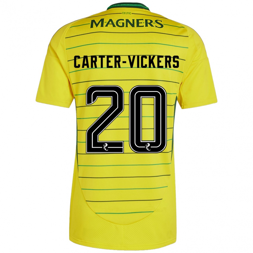 Kinder Cameron Carter-Vickers #20 Gelb Auswärtstrikot Trikot 2024/25 T-Shirt