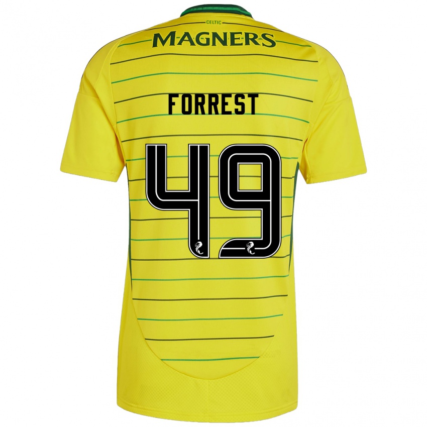 Kinder James Forrest #49 Gelb Auswärtstrikot Trikot 2024/25 T-Shirt