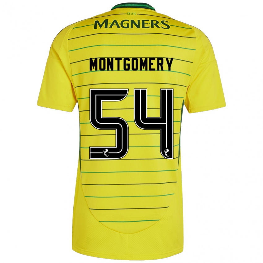 Kinder Adam Montgomery #54 Gelb Auswärtstrikot Trikot 2024/25 T-Shirt