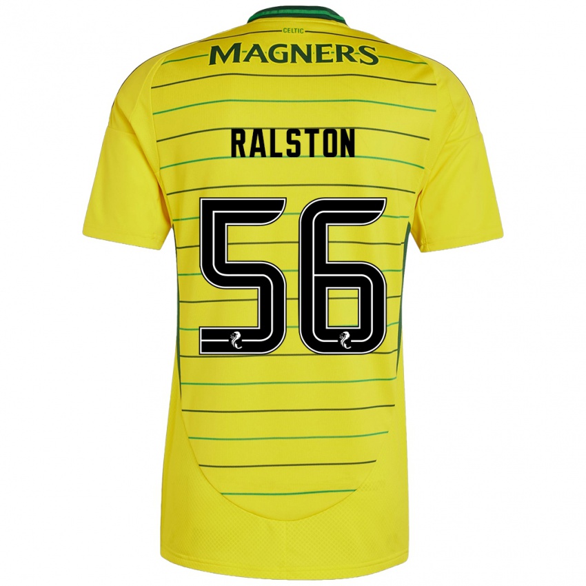 Kinder Anthony Ralston #56 Gelb Auswärtstrikot Trikot 2024/25 T-Shirt