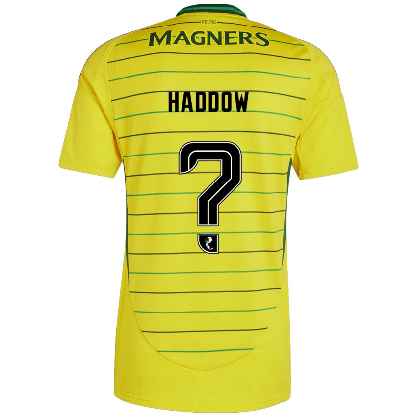 Kinder Aiden Haddow #0 Gelb Auswärtstrikot Trikot 2024/25 T-Shirt