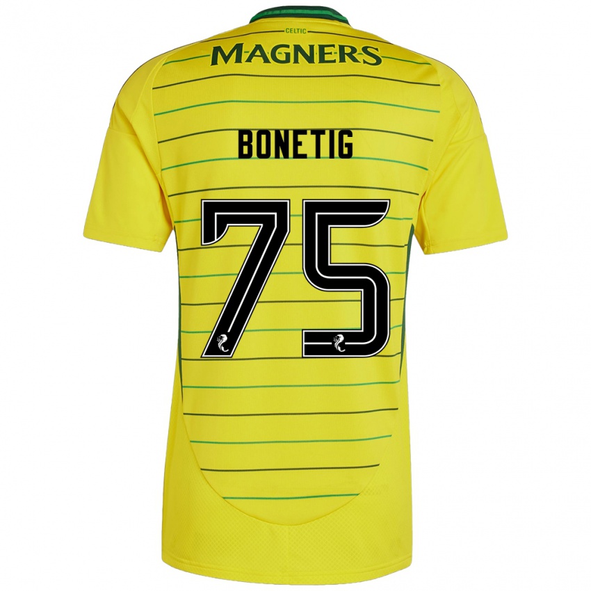 Kinder Liam Bonetig #75 Gelb Auswärtstrikot Trikot 2024/25 T-Shirt