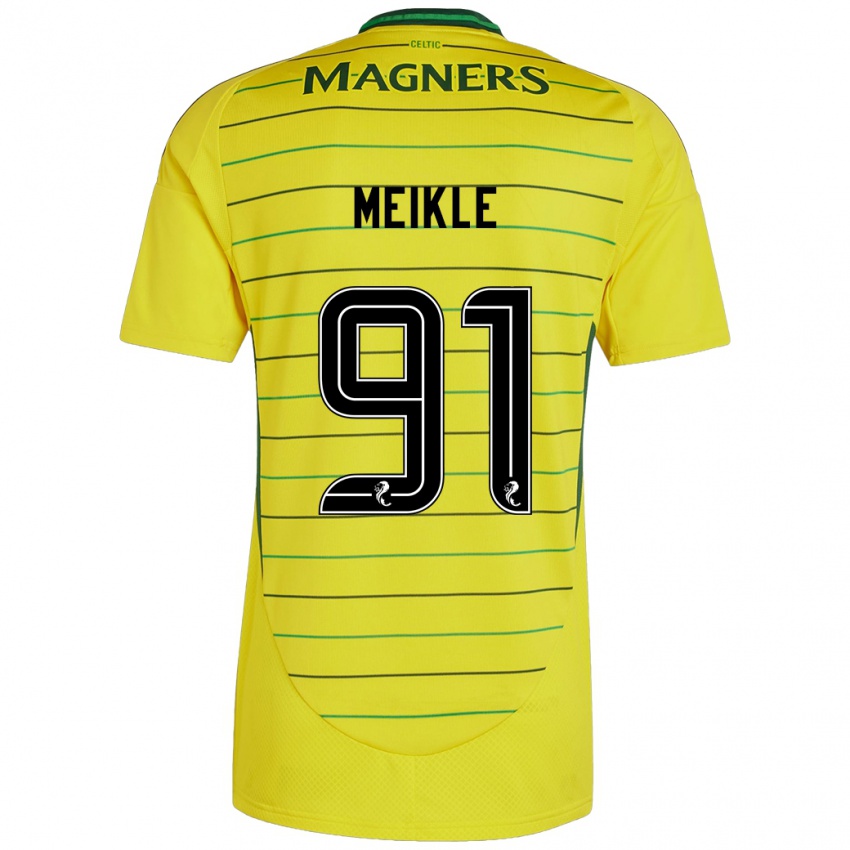 Kinder Jamie Meikle #91 Gelb Auswärtstrikot Trikot 2024/25 T-Shirt