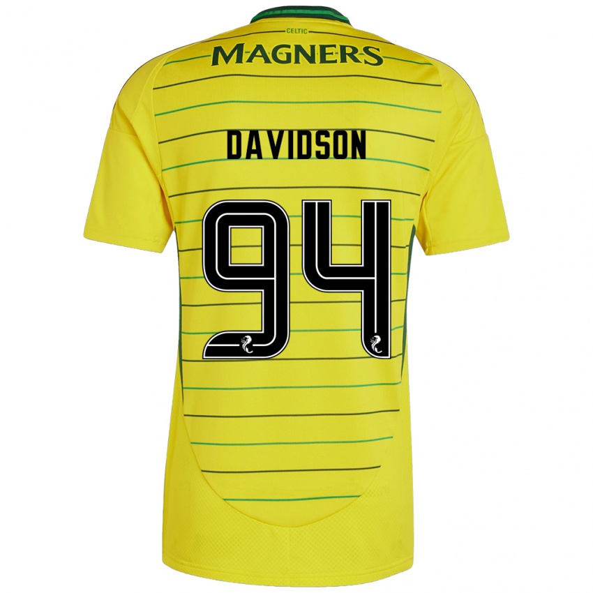 Kinder Bruno Davidson #94 Gelb Auswärtstrikot Trikot 2024/25 T-Shirt