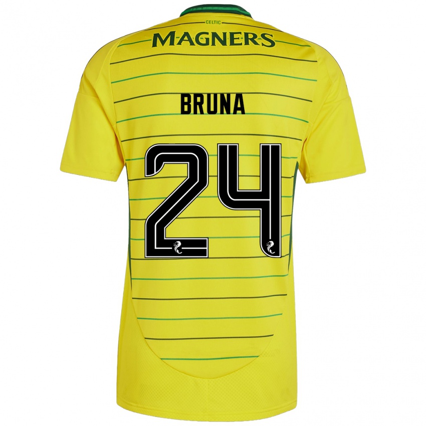 Kinder Bruna Lourenço #24 Gelb Auswärtstrikot Trikot 2024/25 T-Shirt