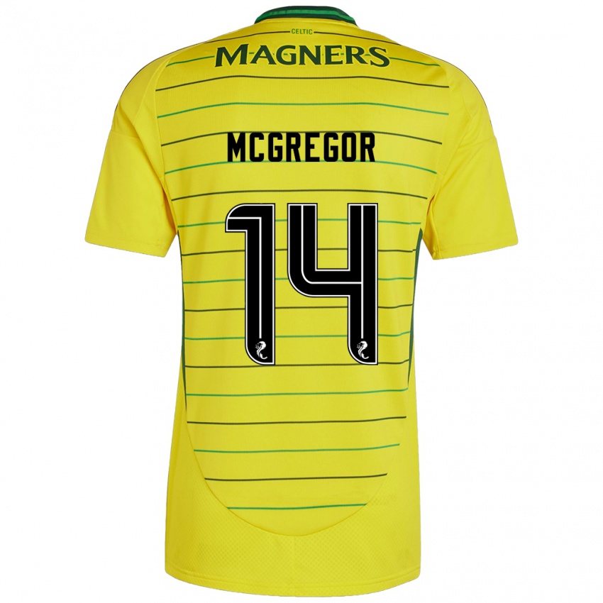 Kinder Shannon Mcgregor #14 Gelb Auswärtstrikot Trikot 2024/25 T-Shirt