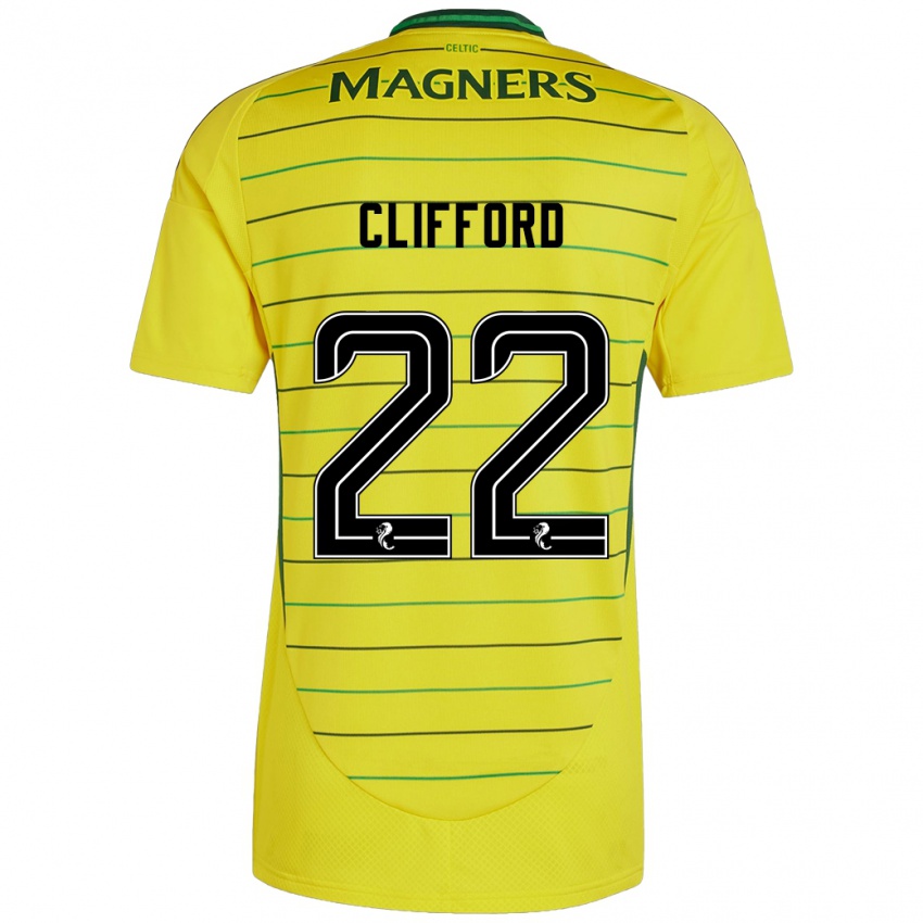 Kinder Lucy Ashworth-Clifford #22 Gelb Auswärtstrikot Trikot 2024/25 T-Shirt