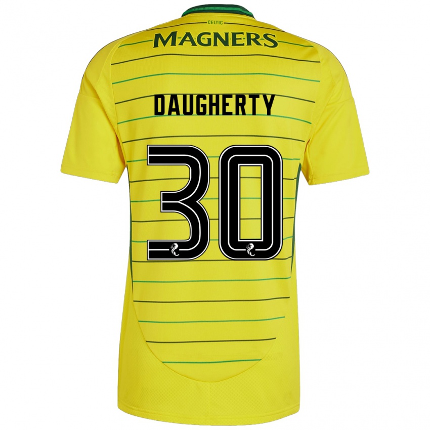 Kinder Kelsey Daugherty #30 Gelb Auswärtstrikot Trikot 2024/25 T-Shirt