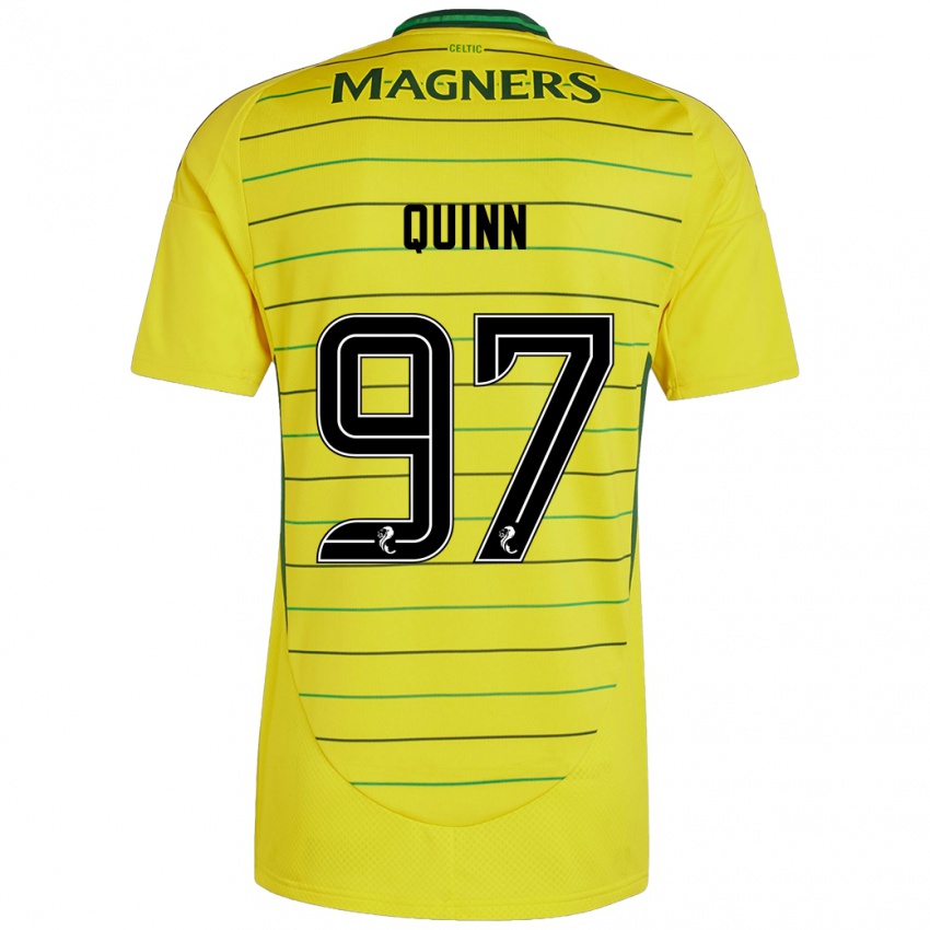 Kinder Ben Quinn #97 Gelb Auswärtstrikot Trikot 2024/25 T-Shirt