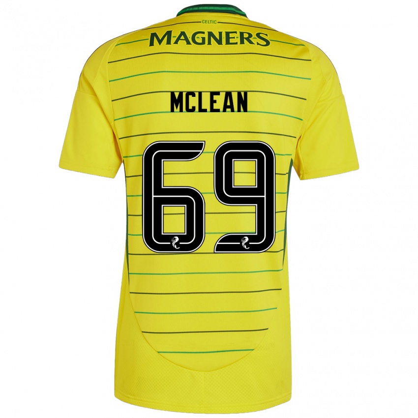 Kinder Kai Mclean #69 Gelb Auswärtstrikot Trikot 2024/25 T-Shirt