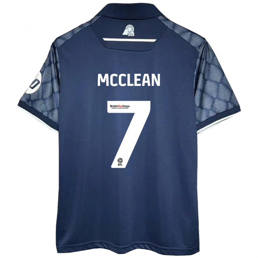 Kinder James Mcclean #7 Schwarz Auswärtstrikot Trikot 2024/25 T-Shirt