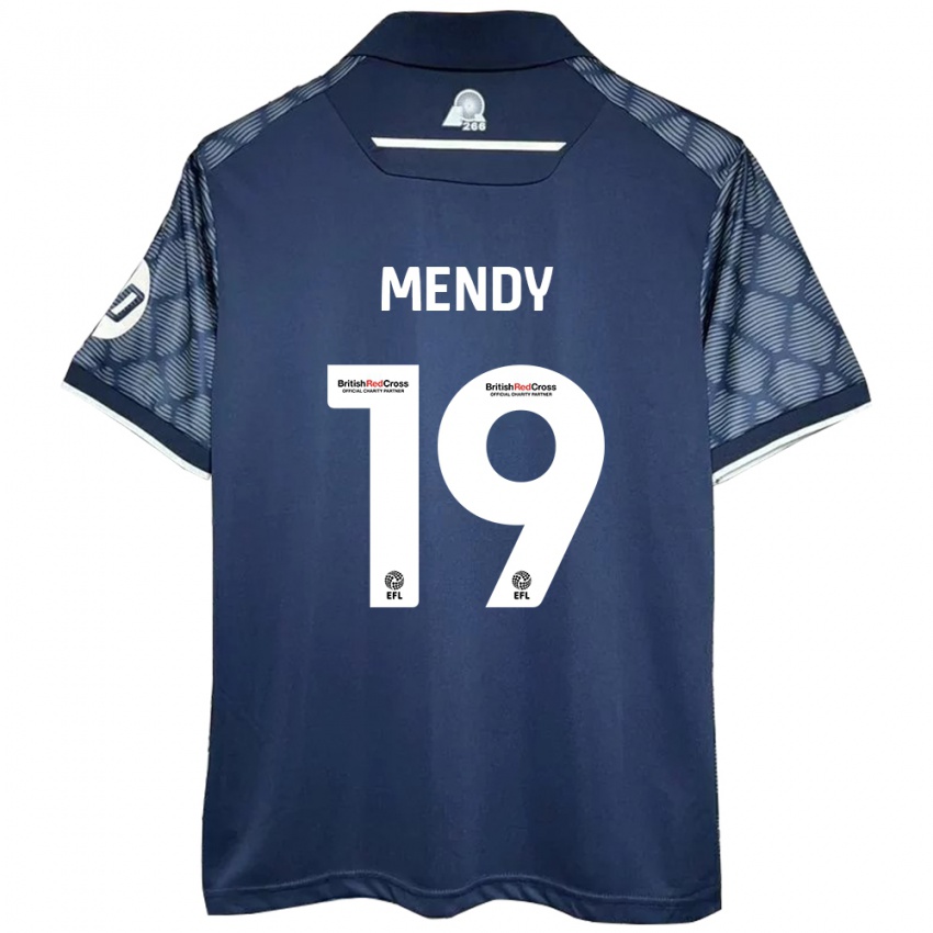 Kinder Jacob Mendy #19 Schwarz Auswärtstrikot Trikot 2024/25 T-Shirt