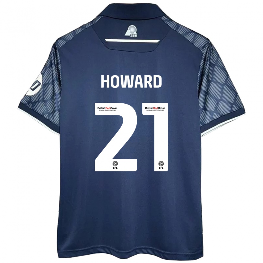 Kinder Mark Howard #21 Schwarz Auswärtstrikot Trikot 2024/25 T-Shirt