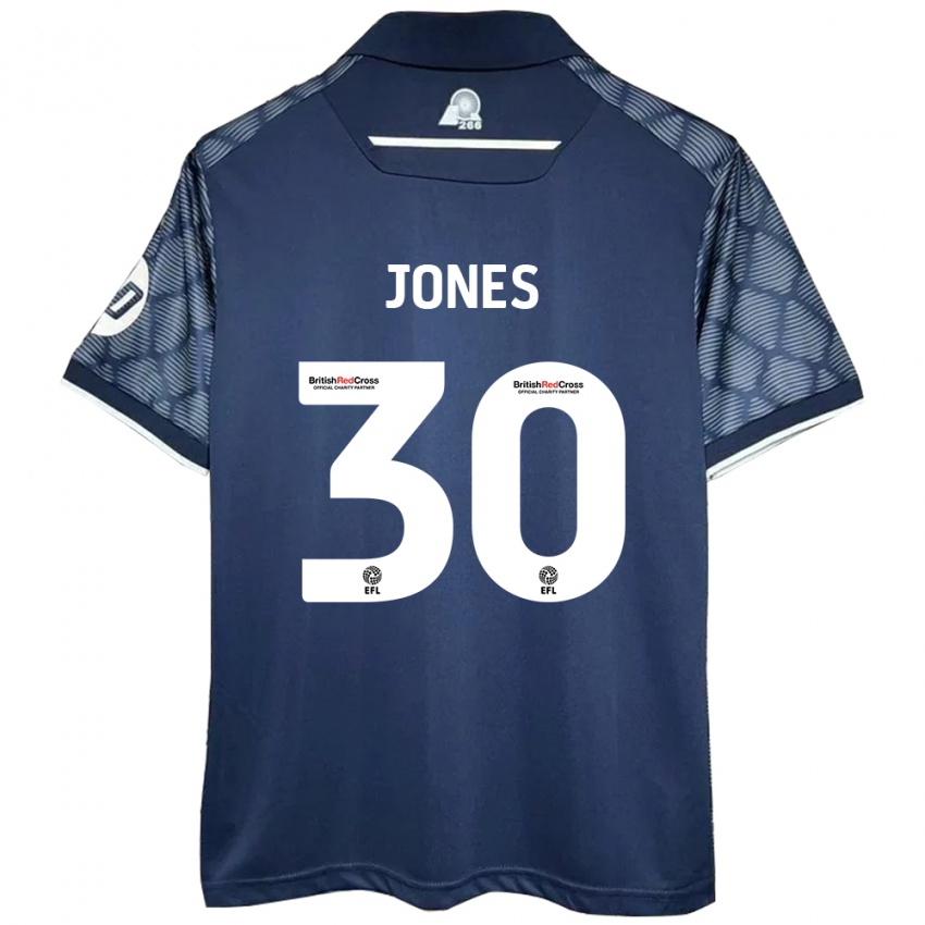 Kinder James Jones #30 Schwarz Auswärtstrikot Trikot 2024/25 T-Shirt