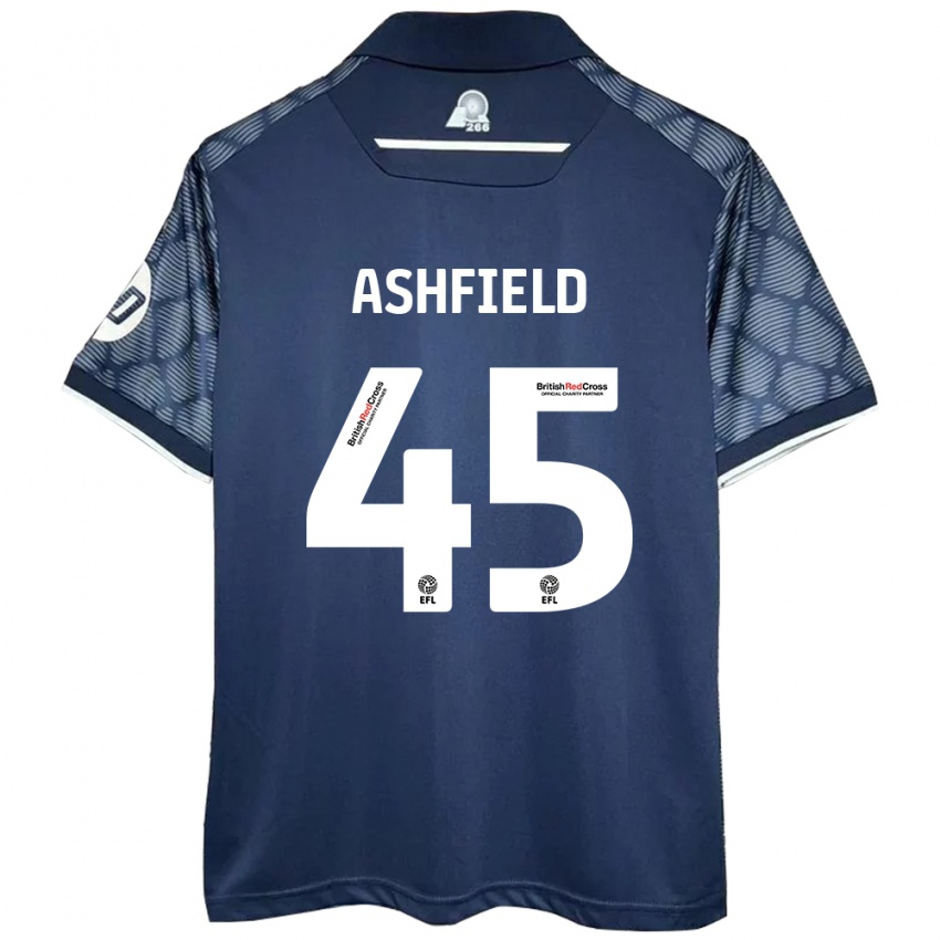 Kinder Harry Ashfield #45 Schwarz Auswärtstrikot Trikot 2024/25 T-Shirt