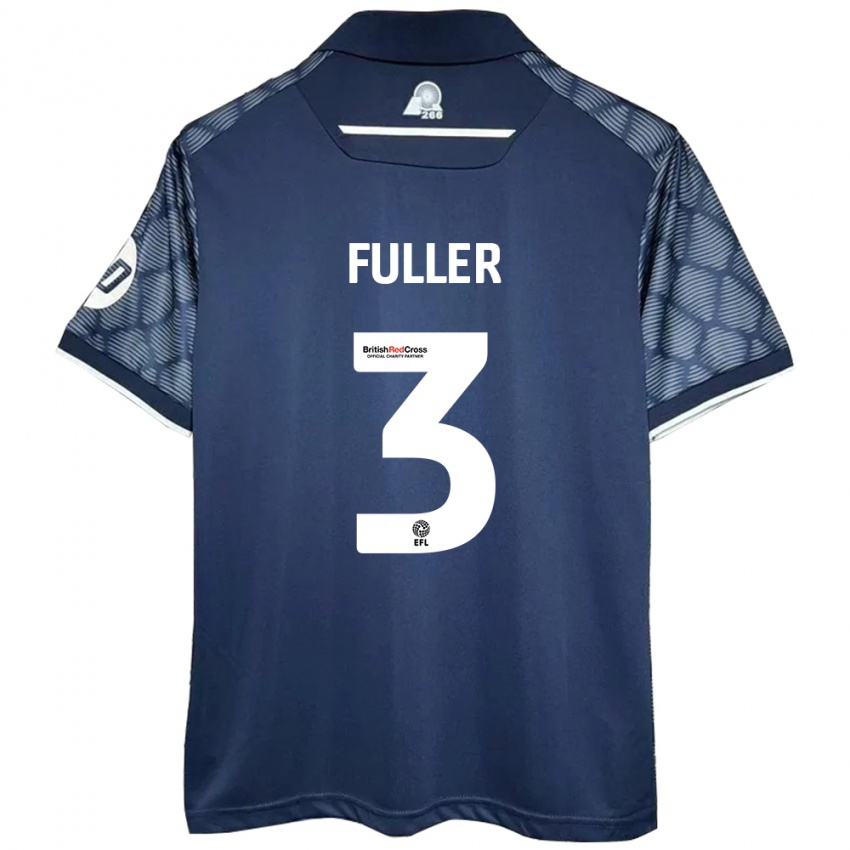 Kinder Olivia Fuller #3 Schwarz Auswärtstrikot Trikot 2024/25 T-Shirt