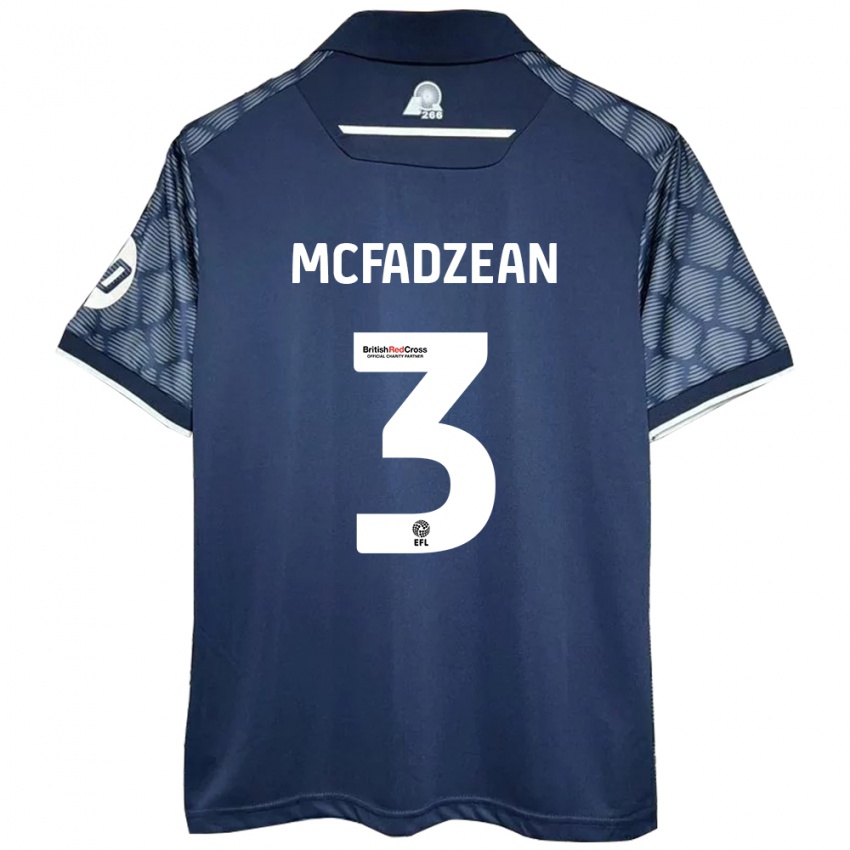 Kinder Callum Mcfadzean #3 Schwarz Auswärtstrikot Trikot 2024/25 T-Shirt