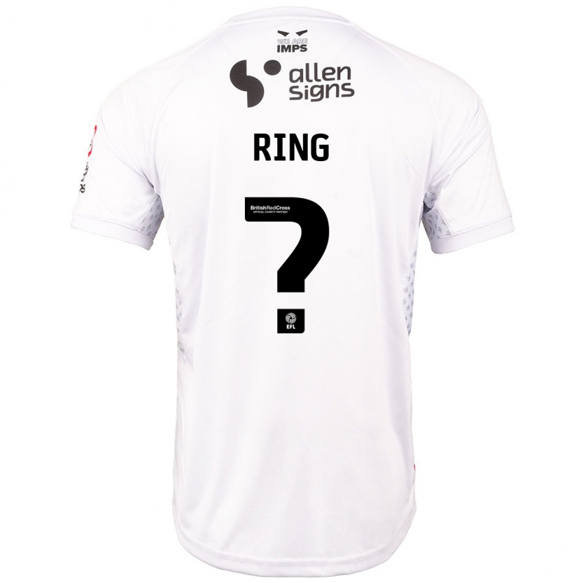 Kinder Erik Ring #0 Rot Weiß Auswärtstrikot Trikot 2024/25 T-Shirt