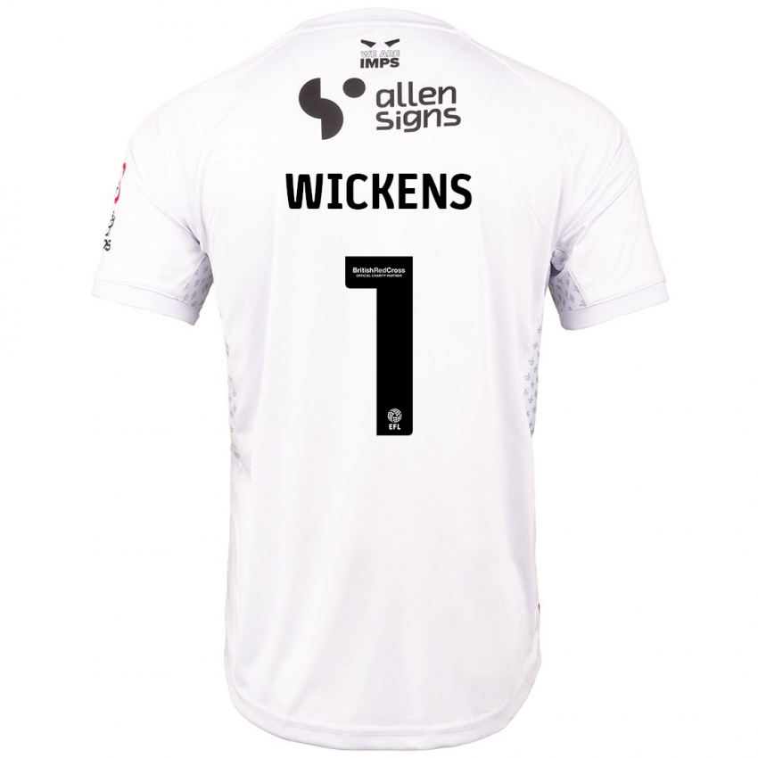 Kinder George Wickens #1 Rot Weiß Auswärtstrikot Trikot 2024/25 T-Shirt