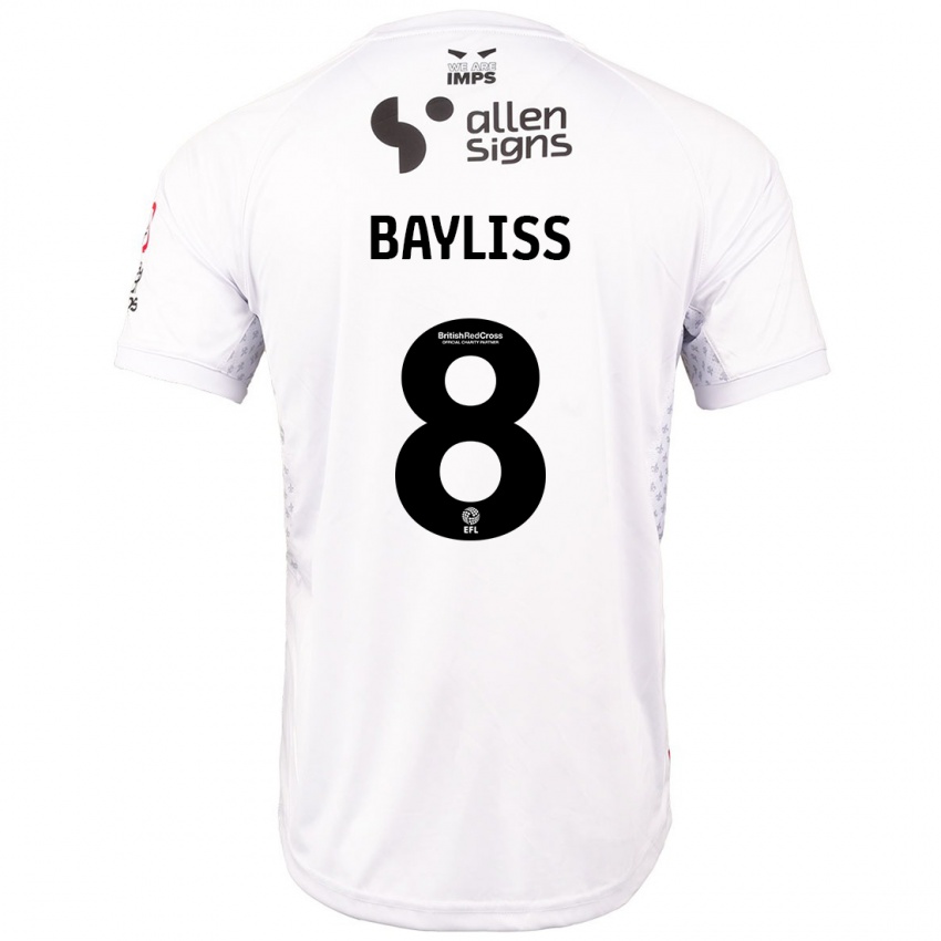 Kinder Tom Bayliss #8 Rot Weiß Auswärtstrikot Trikot 2024/25 T-Shirt