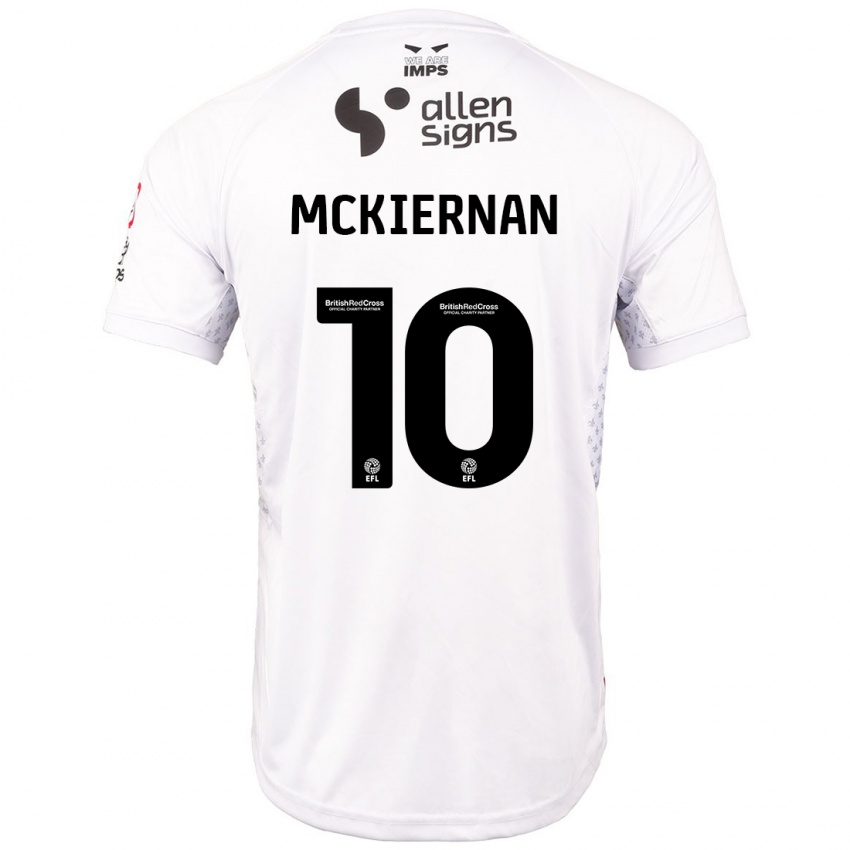 Kinder Jj Mckiernan #10 Rot Weiß Auswärtstrikot Trikot 2024/25 T-Shirt