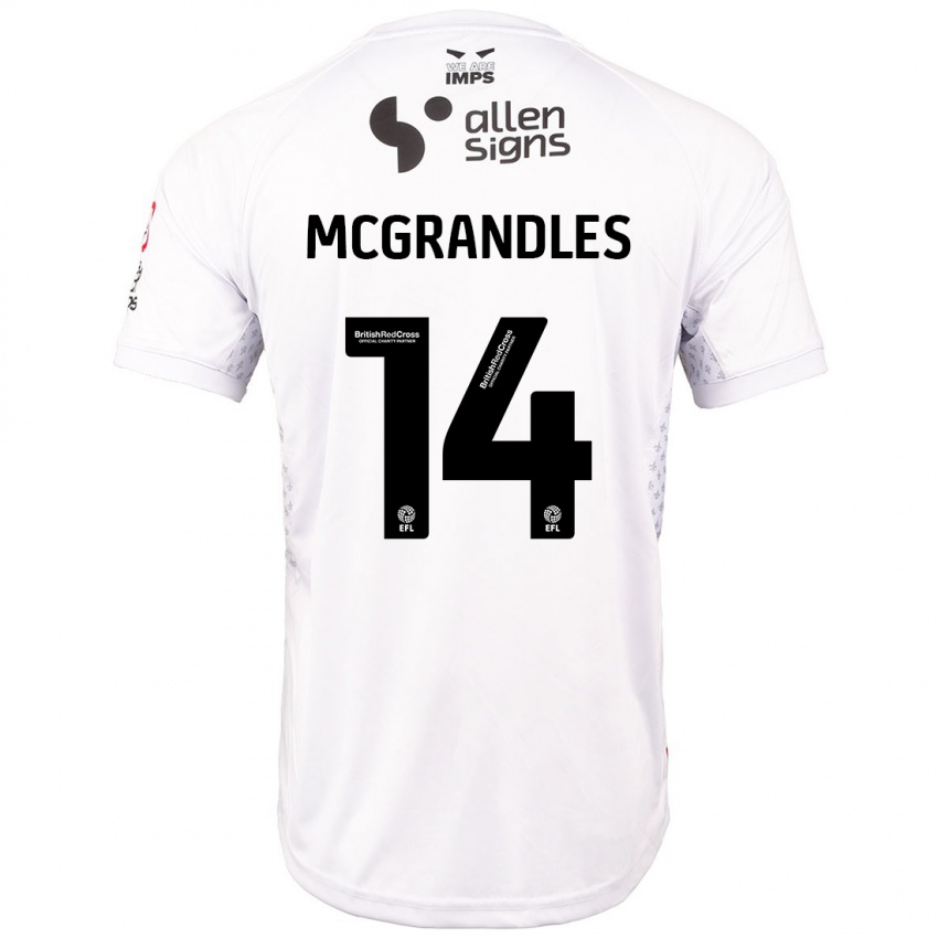 Kinder Conor Mcgrandles #14 Rot Weiß Auswärtstrikot Trikot 2024/25 T-Shirt