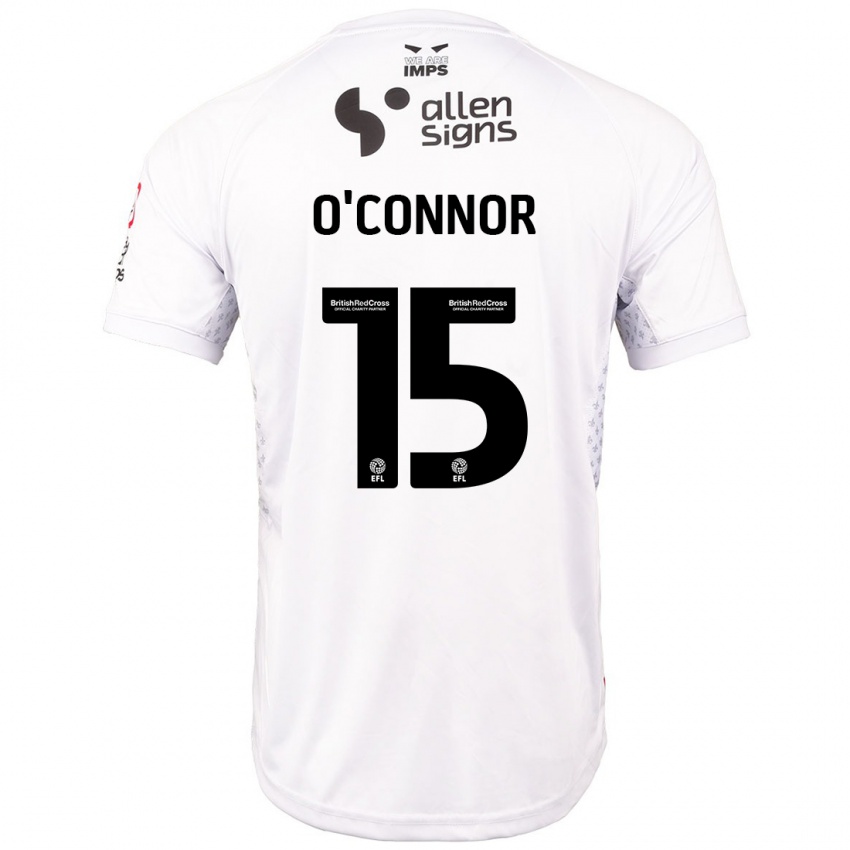 Kinder Paudie O'connor #15 Rot Weiß Auswärtstrikot Trikot 2024/25 T-Shirt