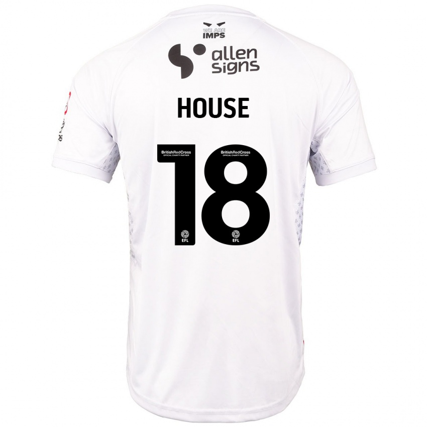 Kinder Ben House #18 Rot Weiß Auswärtstrikot Trikot 2024/25 T-Shirt