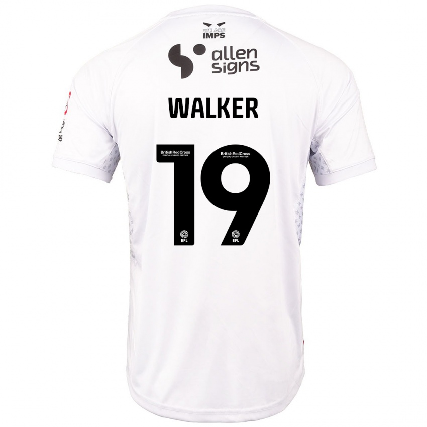 Kinder Tyler Walker #19 Rot Weiß Auswärtstrikot Trikot 2024/25 T-Shirt