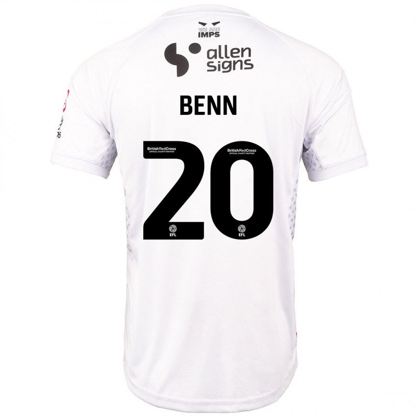 Kinder Jay Benn #20 Rot Weiß Auswärtstrikot Trikot 2024/25 T-Shirt