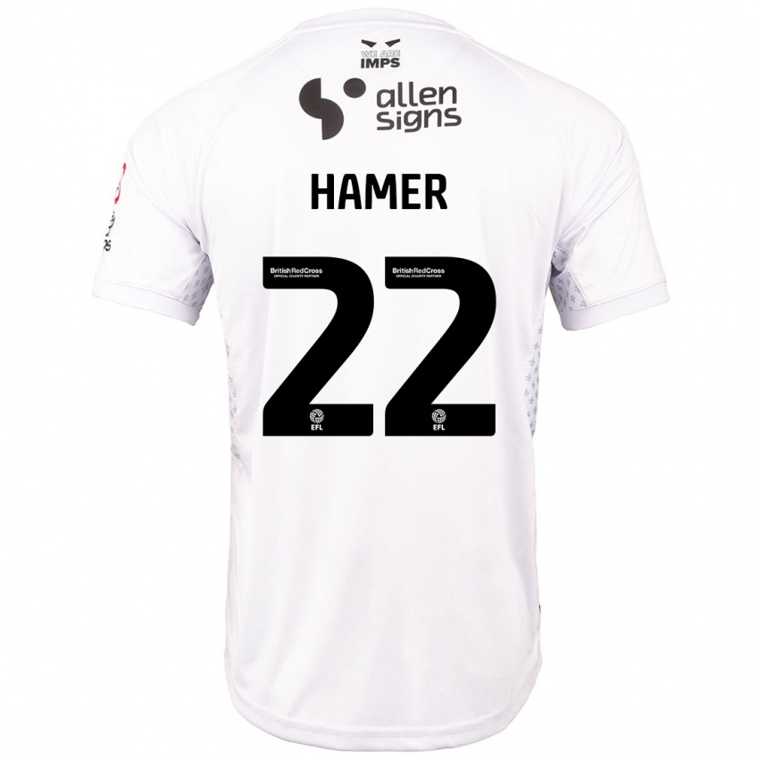 Kinder Tom Hamer #22 Rot Weiß Auswärtstrikot Trikot 2024/25 T-Shirt