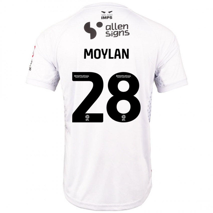 Kinder Jack Moylan #28 Rot Weiß Auswärtstrikot Trikot 2024/25 T-Shirt