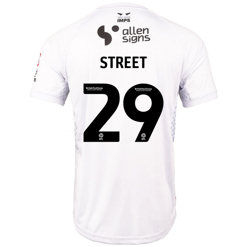 Kinder Robert Street #29 Rot Weiß Auswärtstrikot Trikot 2024/25 T-Shirt