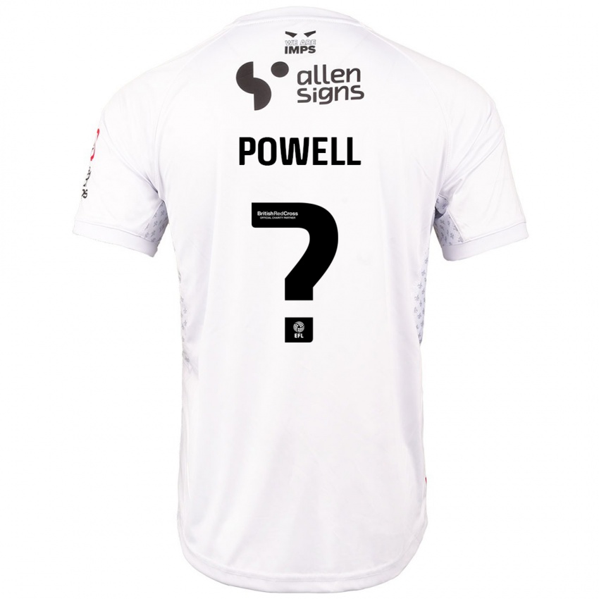 Kinder Darryl Powell #0 Rot Weiß Auswärtstrikot Trikot 2024/25 T-Shirt