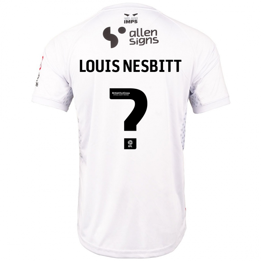 Kinder Louis Nesbitt #0 Rot Weiß Auswärtstrikot Trikot 2024/25 T-Shirt