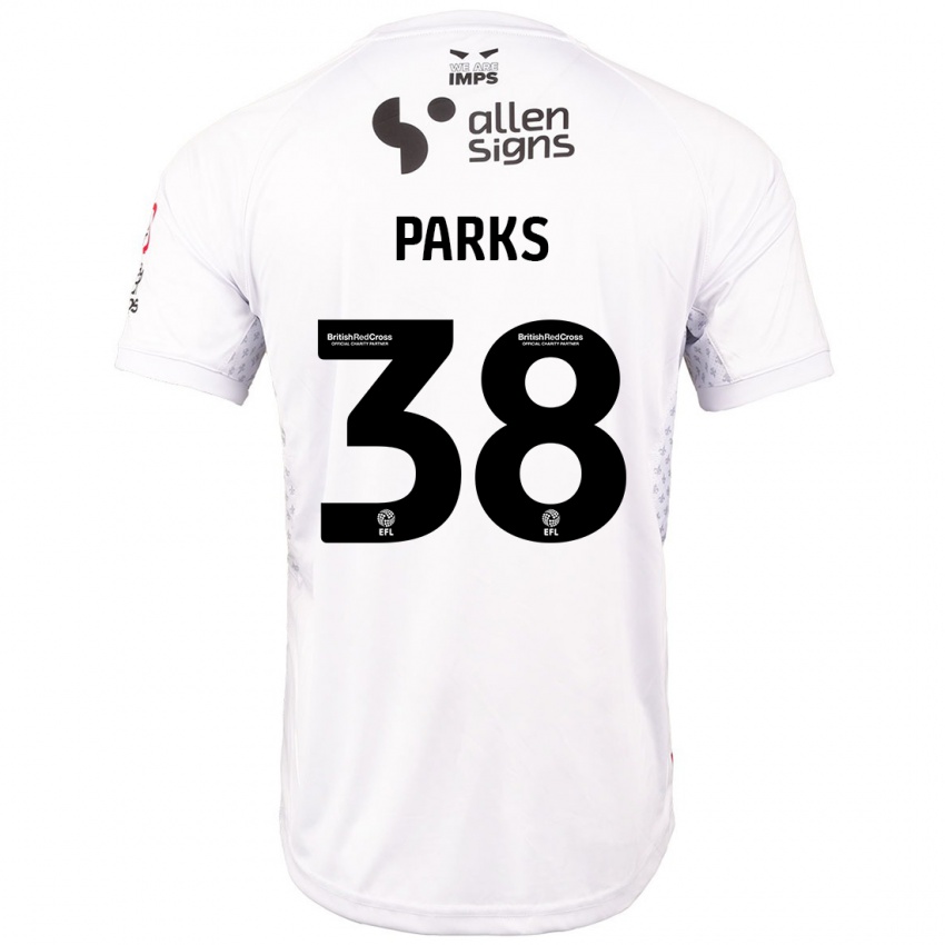 Kinder Charlie Parks #38 Rot Weiß Auswärtstrikot Trikot 2024/25 T-Shirt