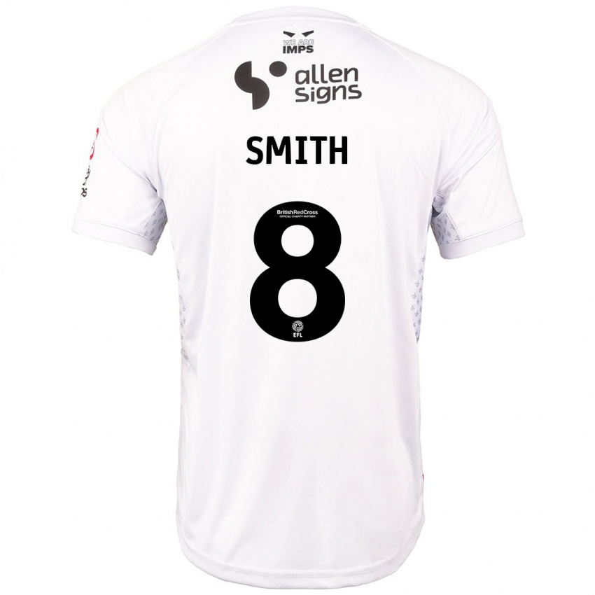 Kinder Alistair Smith #8 Rot Weiß Auswärtstrikot Trikot 2024/25 T-Shirt