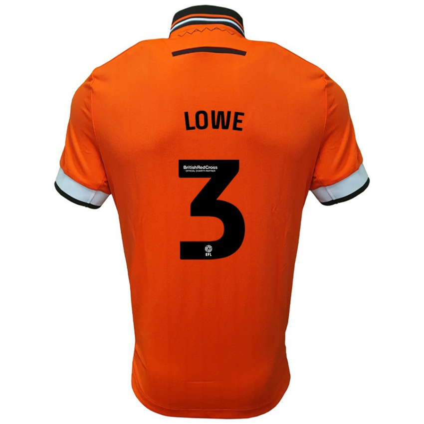 Kinder Max Lowe #3 Orange Weiß Auswärtstrikot Trikot 2024/25 T-Shirt