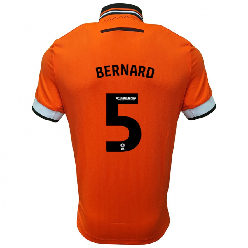 Kinder Di'shon Bernard #5 Orange Weiß Auswärtstrikot Trikot 2024/25 T-Shirt