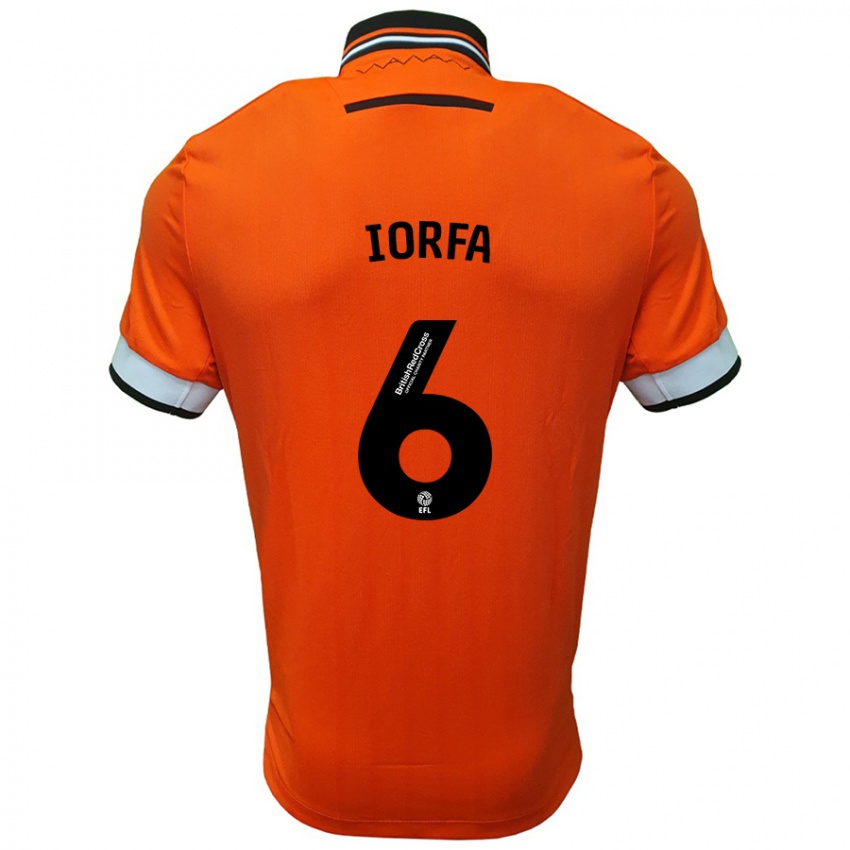 Kinder Dominic Iorfa #6 Orange Weiß Auswärtstrikot Trikot 2024/25 T-Shirt