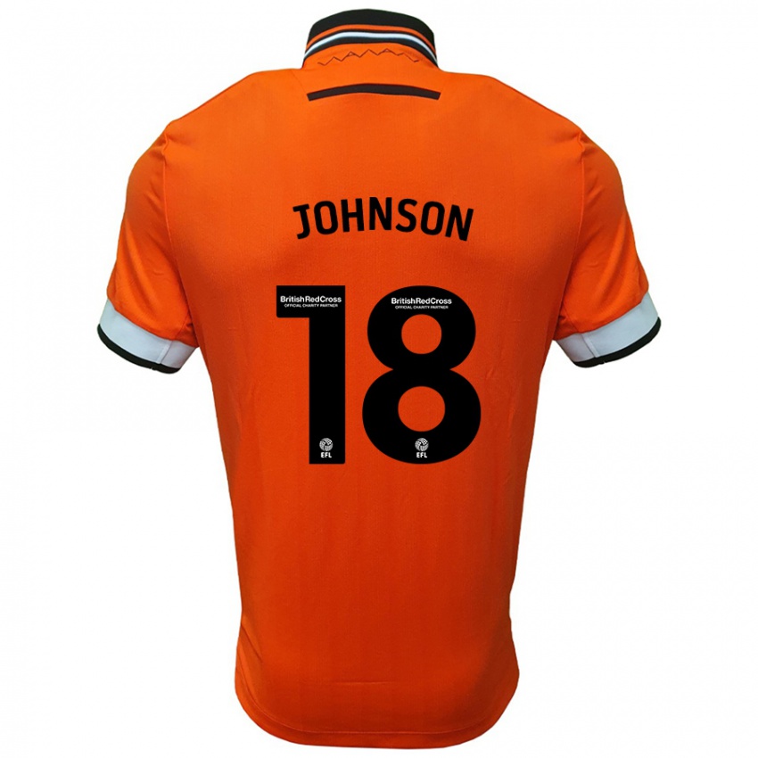 Kinder Marvin Johnson #18 Orange Weiß Auswärtstrikot Trikot 2024/25 T-Shirt