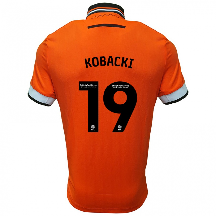 Kinder Olaf Kobacki #19 Orange Weiß Auswärtstrikot Trikot 2024/25 T-Shirt